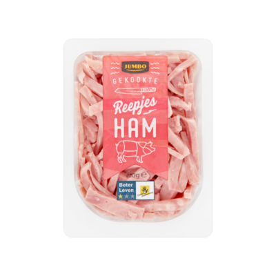 Huismerk Gekookte Reepjes Ham